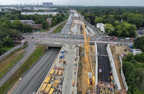 Drohnenbild © ARGE A7 Tunnel Altona